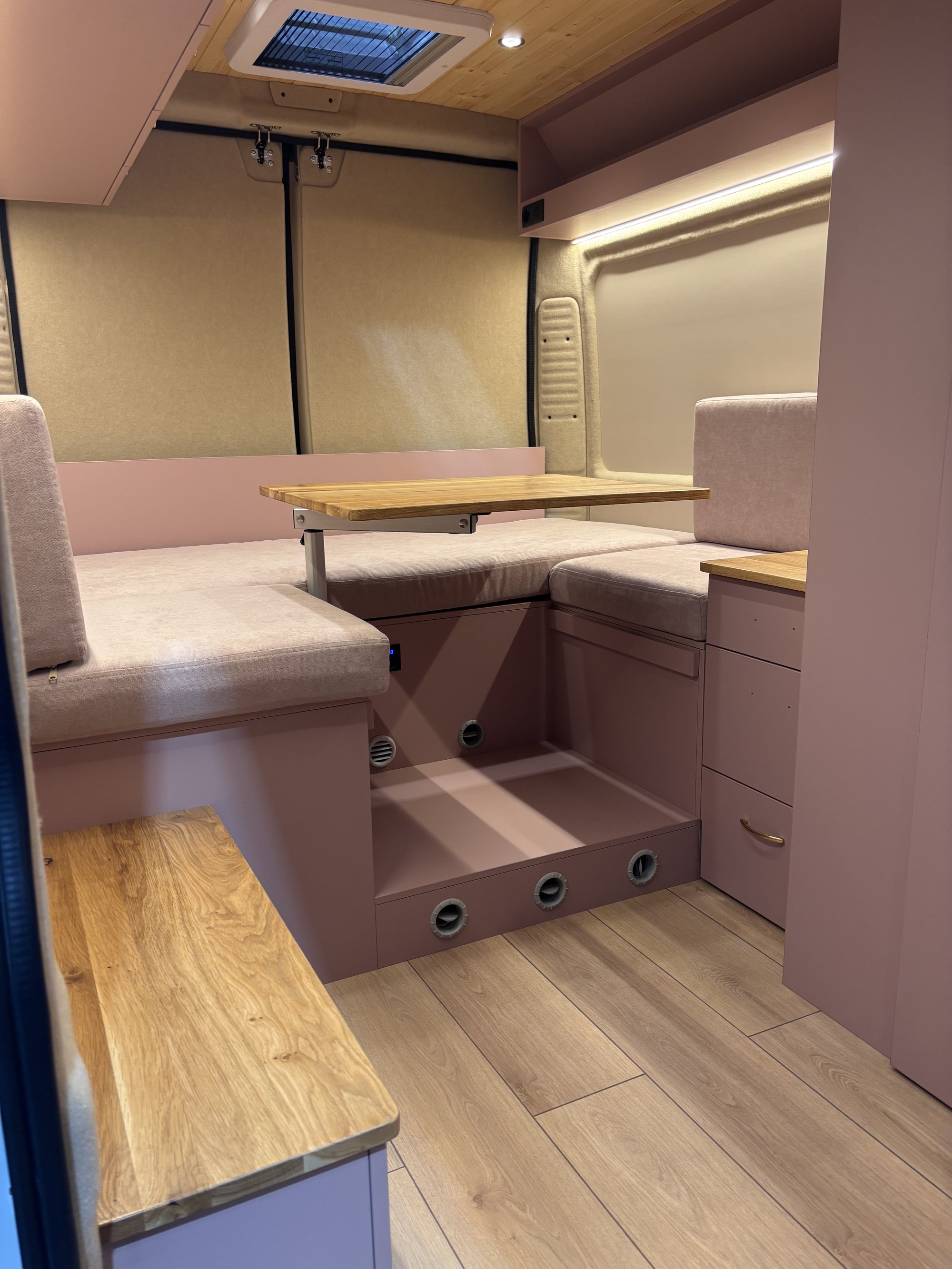 Pink Camper Conversion detail 4