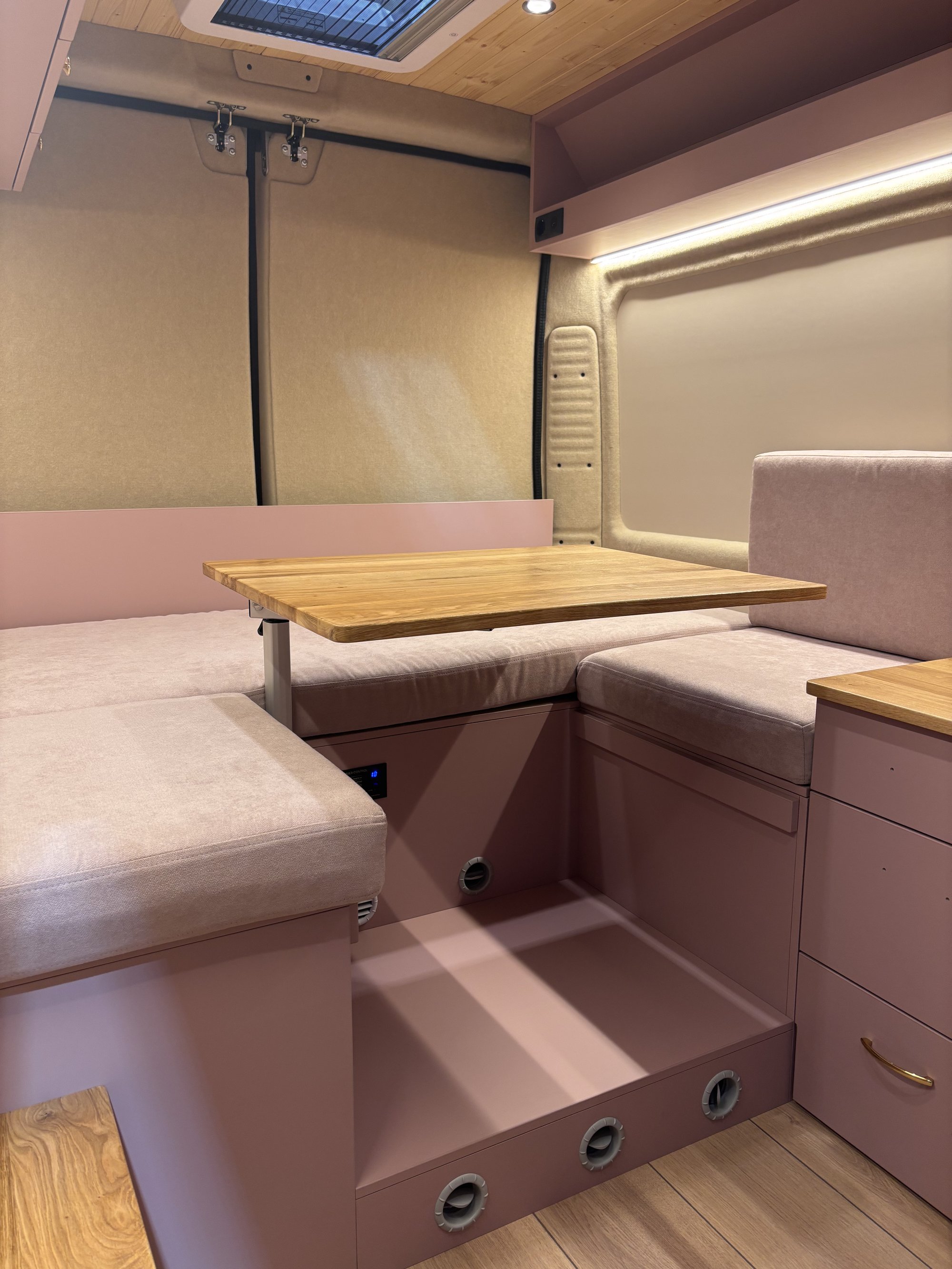 Pink Camper Conversion detail 5